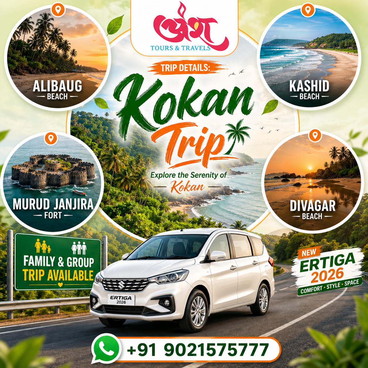Kokan Trip Promotional Travel Banner – Tours & Travels Campaign